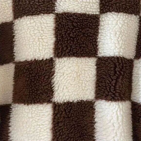 ZARA MEN combination checkered/ plaid fleece jacket  Oversized Cozy SZ S - Picture 5 of 16